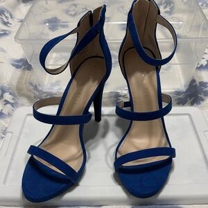 Royal Blue Strappy High Heels